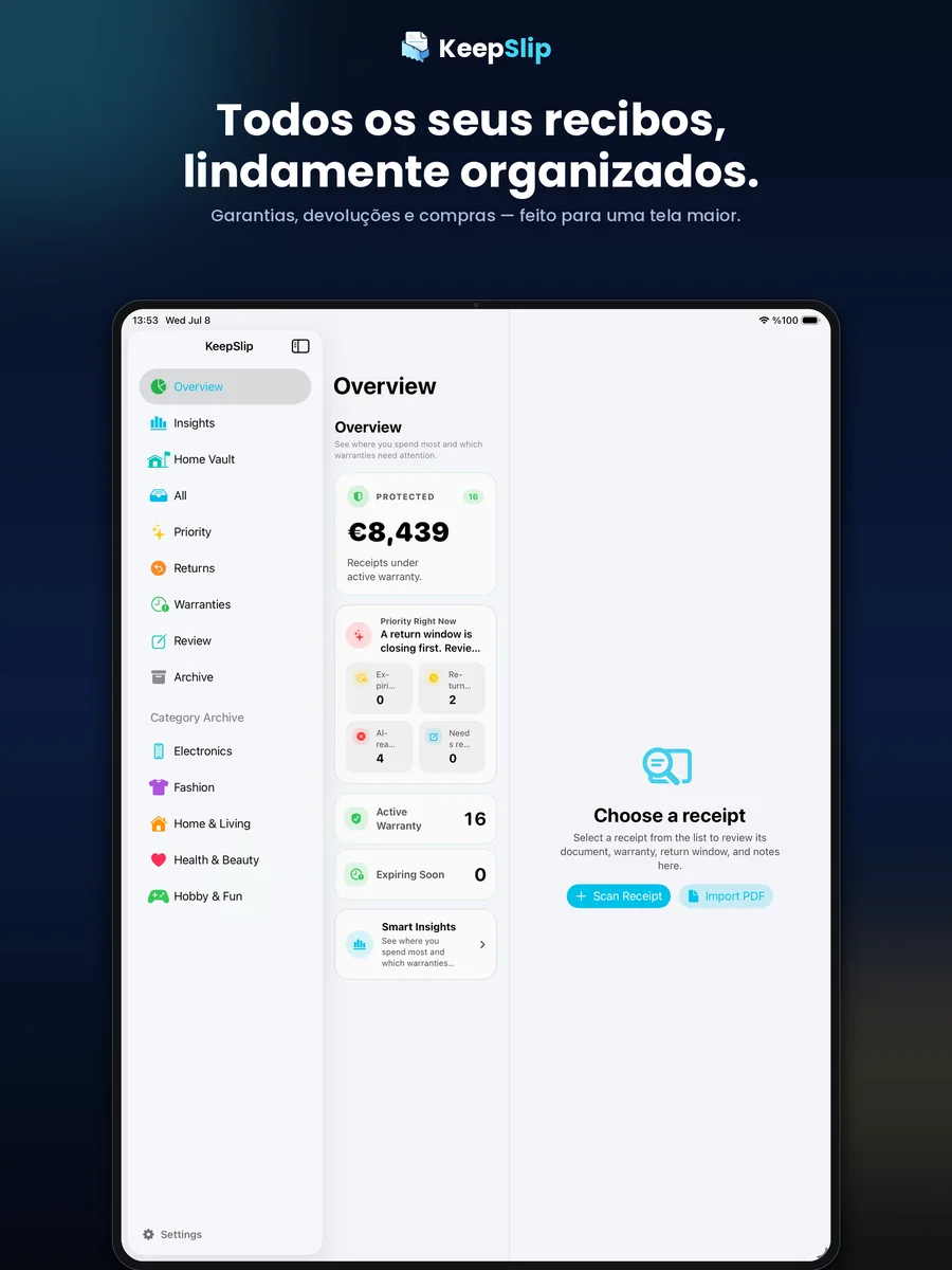 KeepSlip on iPad