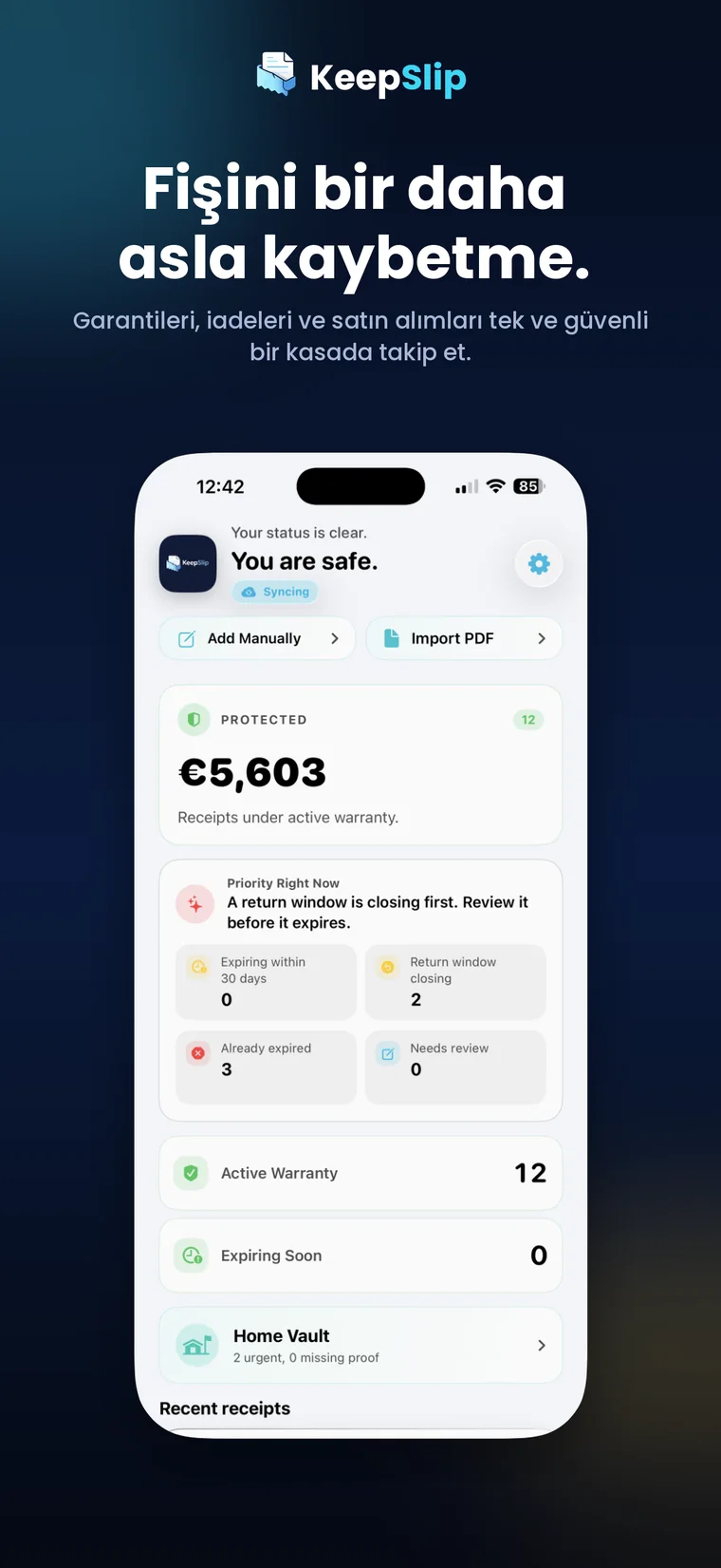 KeepSlip app