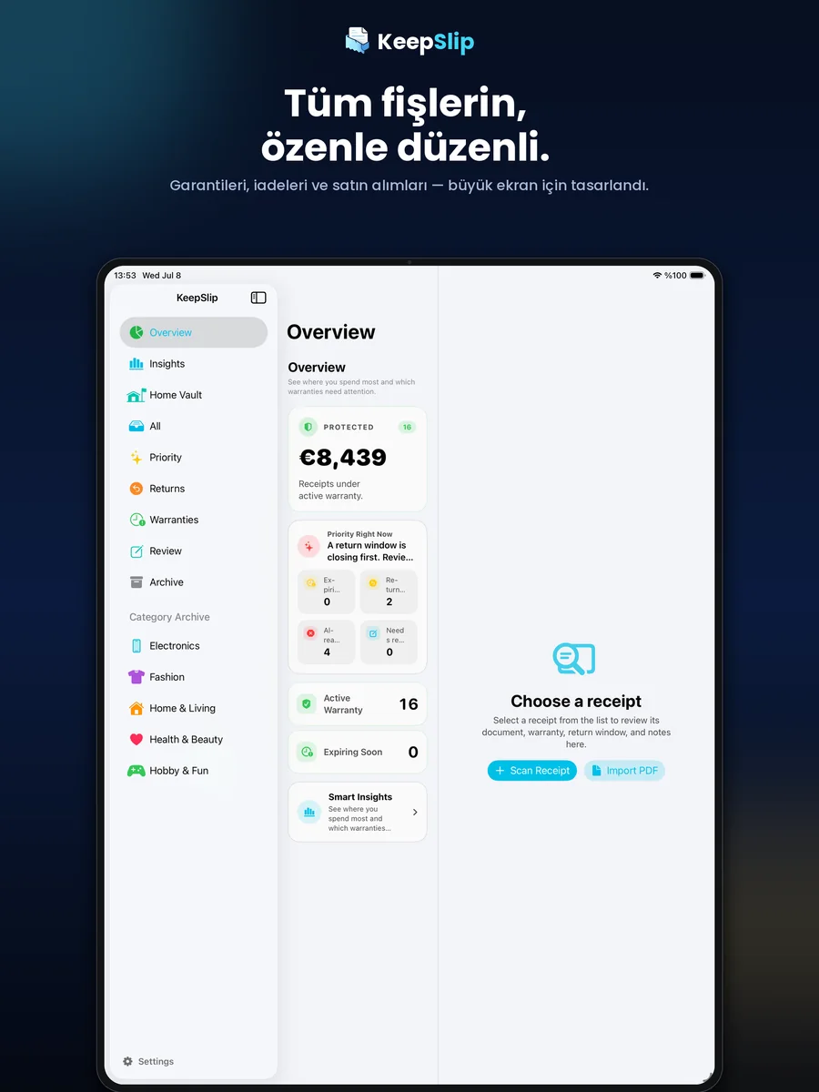 KeepSlip on iPad